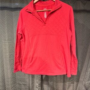 St. John's Bay Coral Pink Quarter-Zip Pullover
